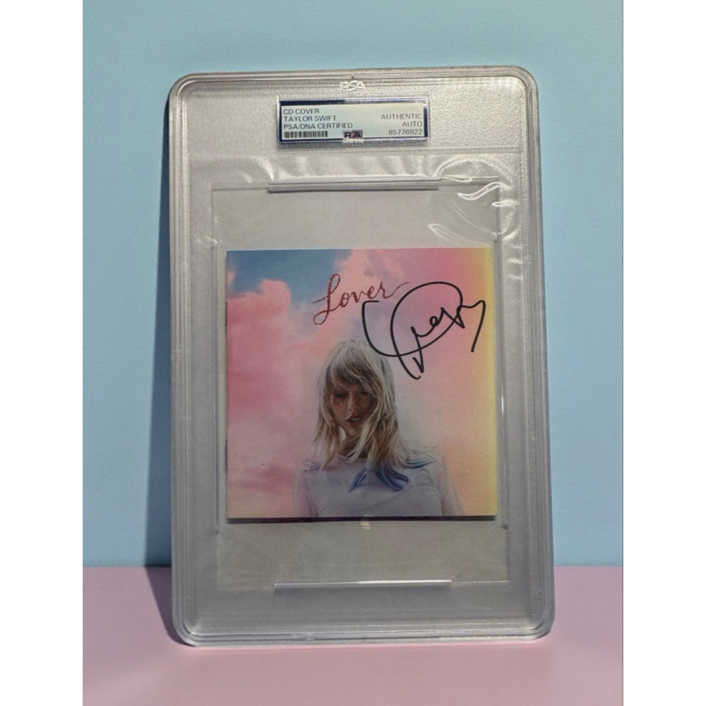 Taylor Swift Lover Autographed CD Cover PSA/DNA Certified & Slabbed